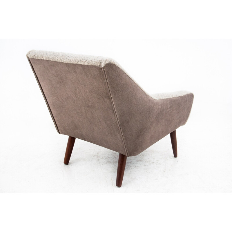 Fauteuil vintage en tissu, Danemark 1960