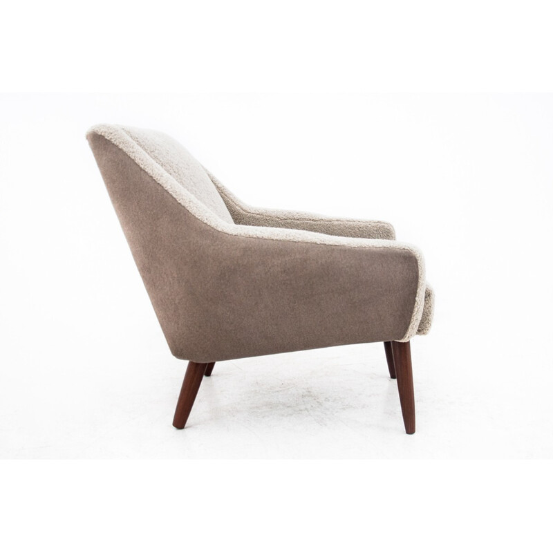 Fauteuil vintage en tissu, Danemark 1960