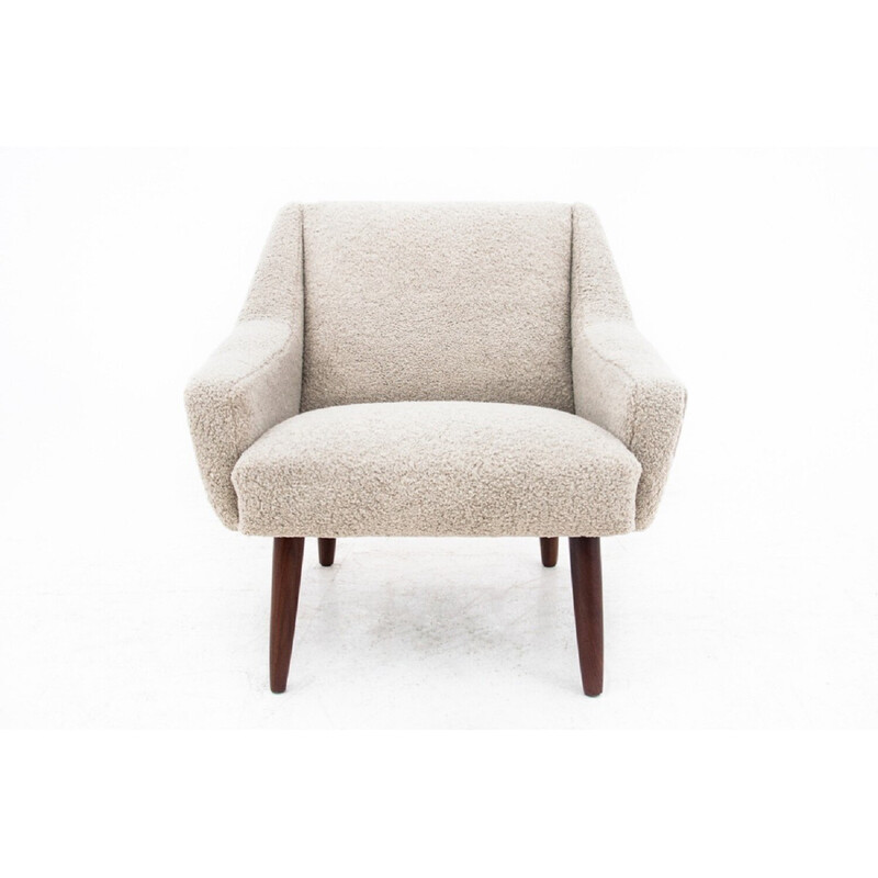 Fauteuil vintage en tissu, Danemark 1960