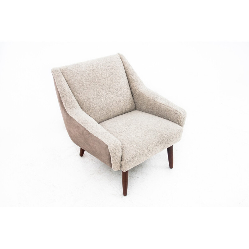 Fauteuil vintage en tissu, Danemark 1960