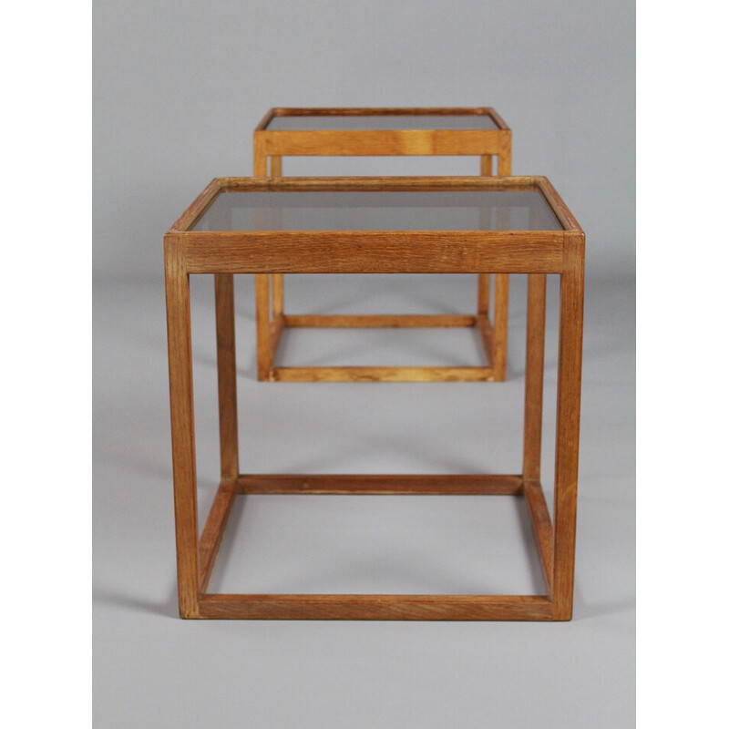 Pair of vintage teak side tables by Kurt Østervig for Kp Møbler, Denmark 1960