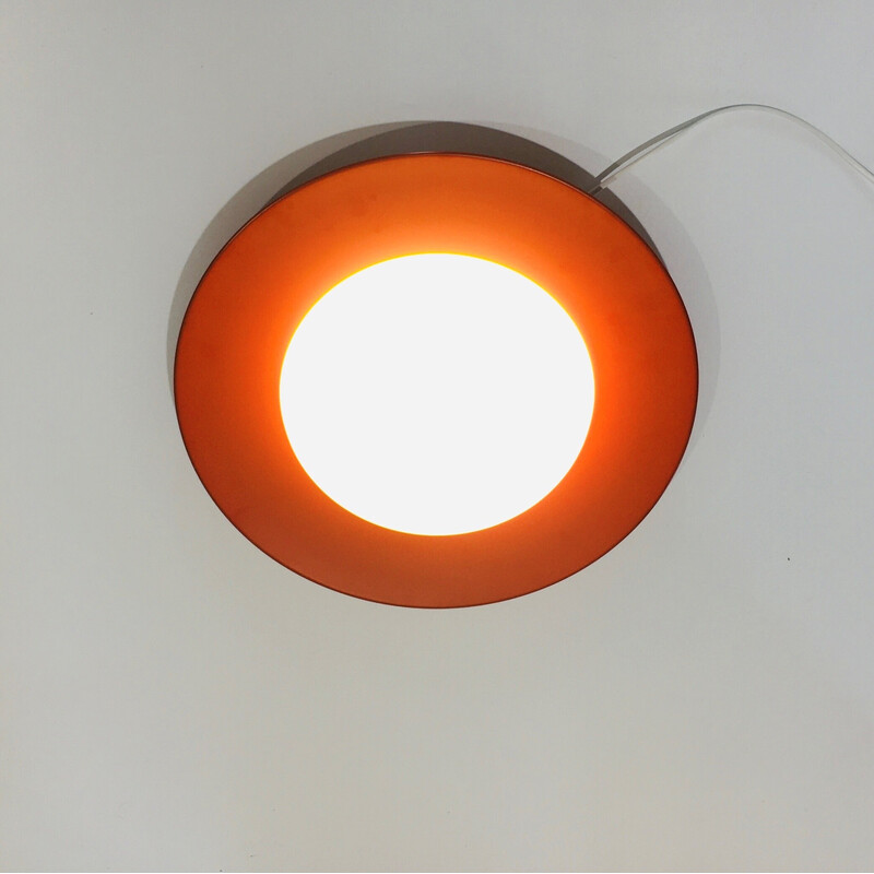 Lampada da soffitto in vetro opalino vintage di Kaiser Leuchten, Germania 1960