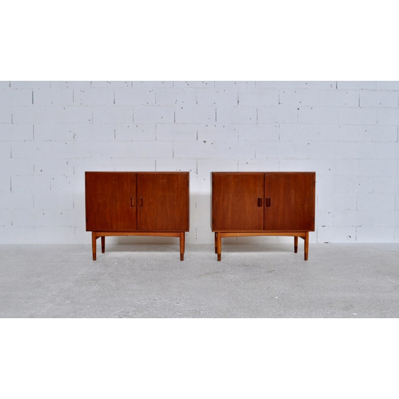 Pair of teak chest of drawers by Borge Mogensen for Soborg Mobler - 1950