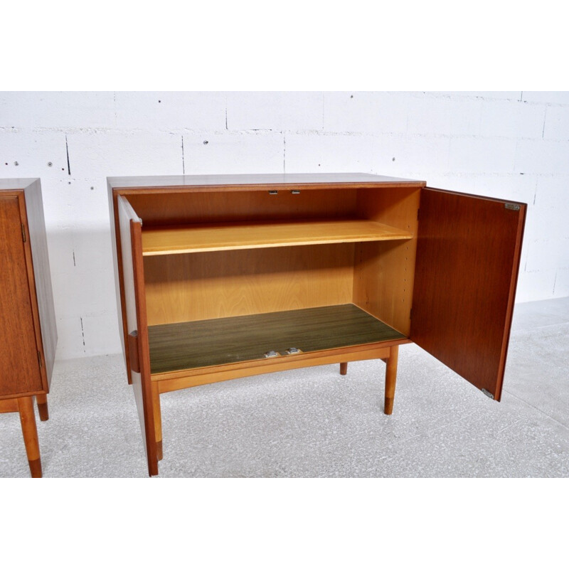 Paire de commodes en teck par Borge Mogensen pour Soborg Mobler - 1950