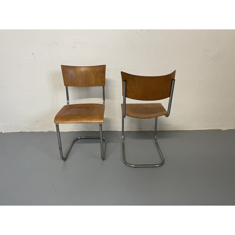 Pair of vintage chairs by Mart Stam for Kovona