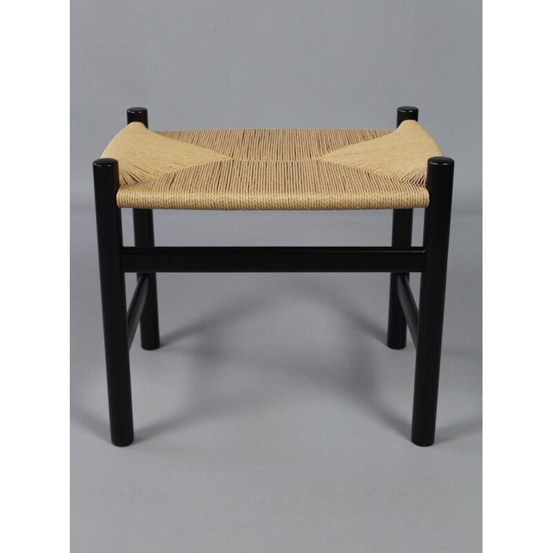 Vintage solid wooden frame stool "Ch53" by Hans J Wegner for Carl Hansen and Son, Denmark 1960