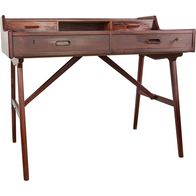 Vintage Danish rosewood desk modelo 56 por Arne Wahl Iversen para Vinde Mobelfabrik, 1960