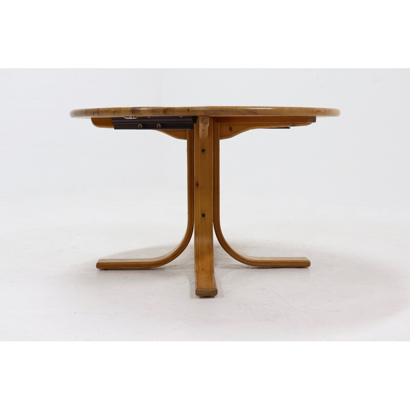 Vintage pine dining table by Rainer Daumiller for Hirtshal Sawmill, 1970