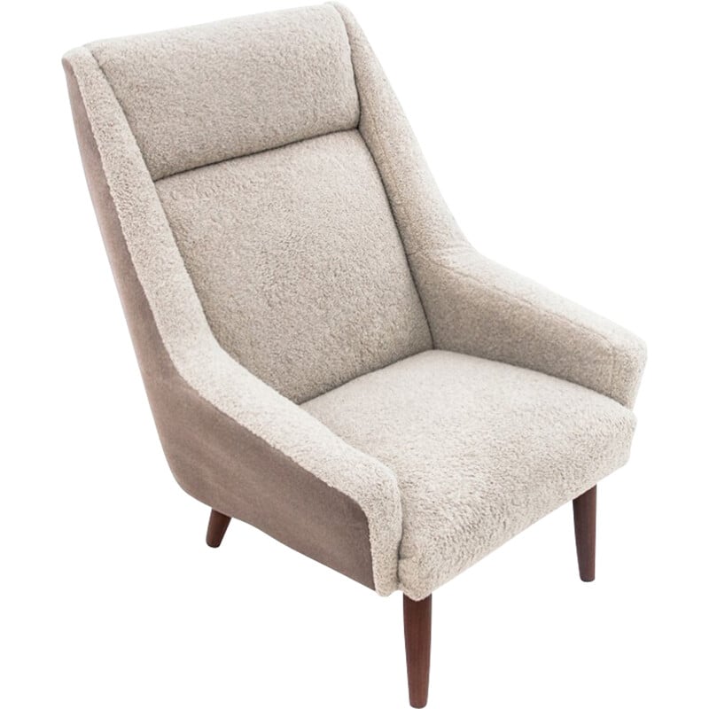 Vintage boucle armchair, Denmark 1960