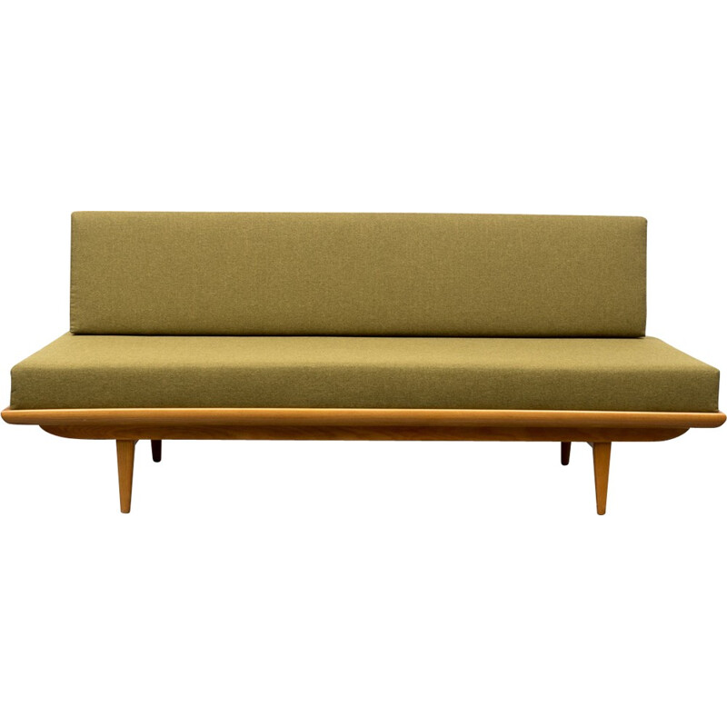 Green anise bench ashwood new upholstery - 1960s