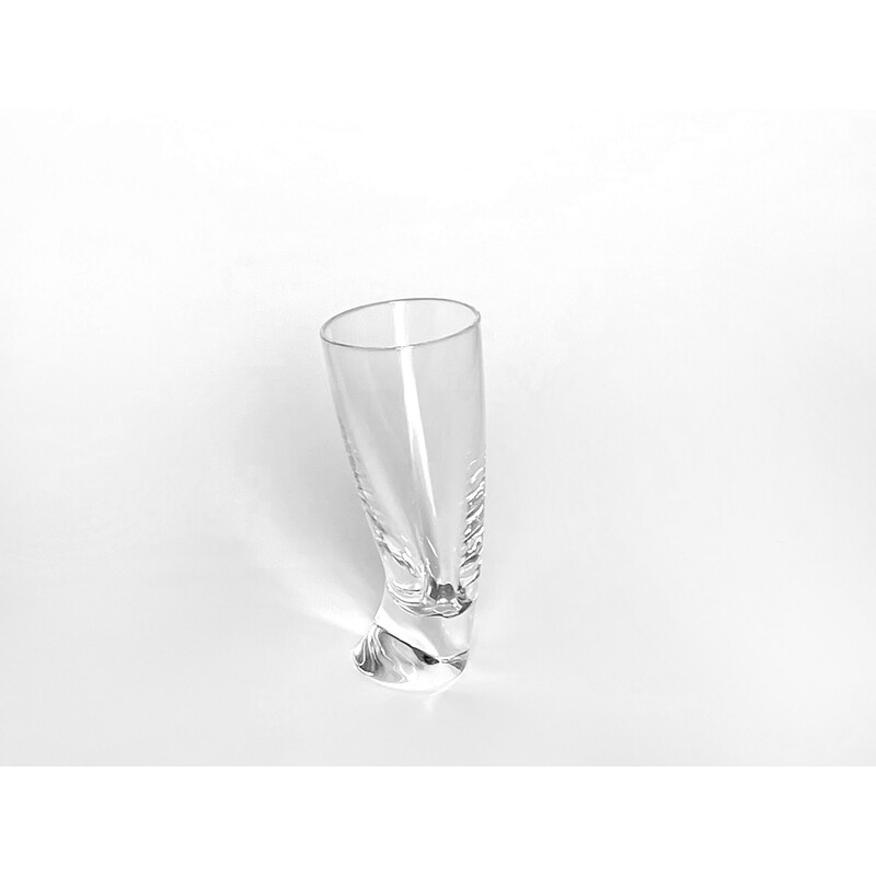 Set van 6 vintage 'Touch Glass' likeurglazen van Angelo Mangiarotti voor Cristalleria Colle, 1991.