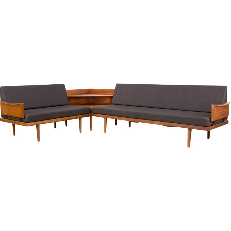 Sofa set corner table by Edvard & Tove Kindt Larsen for Gustav Bahus - 1960s