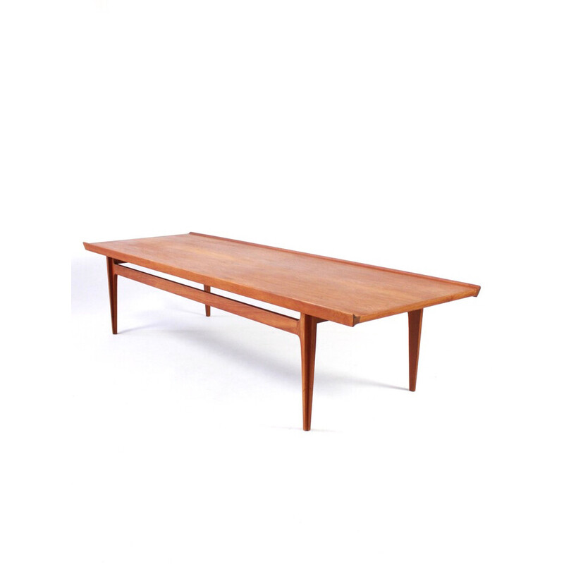Vintage solid teak coffee table by Finn Juhl for France and Son, Denmark 1950