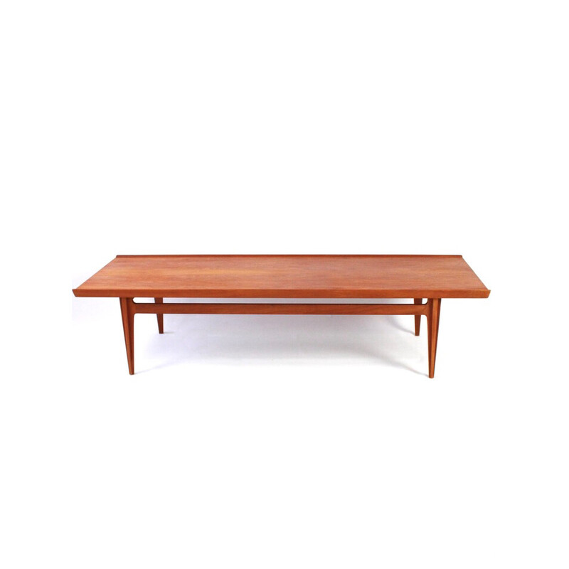 Vintage solid teak coffee table by Finn Juhl for France and Son, Denmark 1950