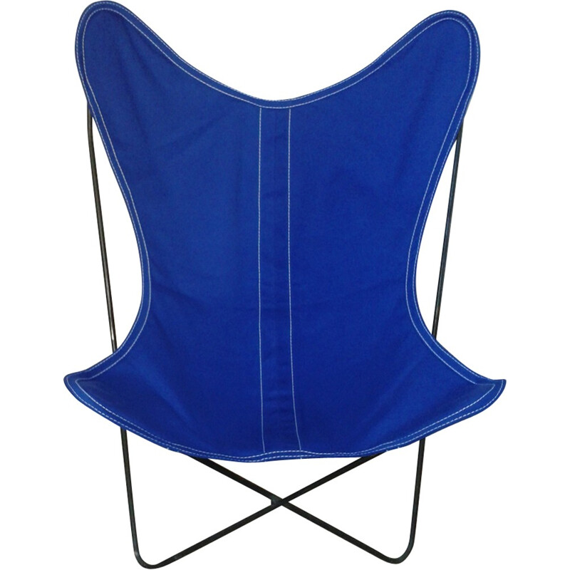 "Butterfly" or AA blue armchair by Kurchau - Ferrari - Hardoy - 1960s