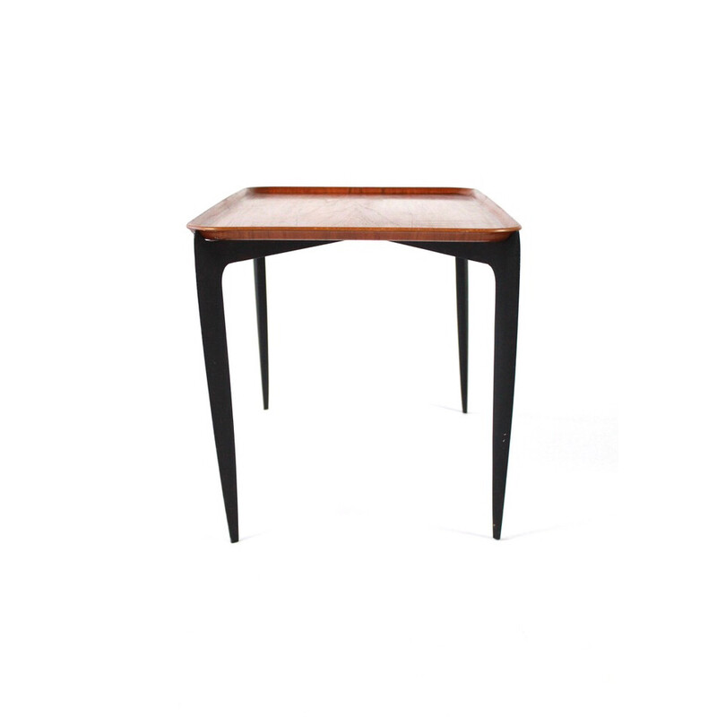 Vintage teak side tray table by Svend Åge Willumsen and Hans Engholm for Fritz Hansen, Denmark 1950s