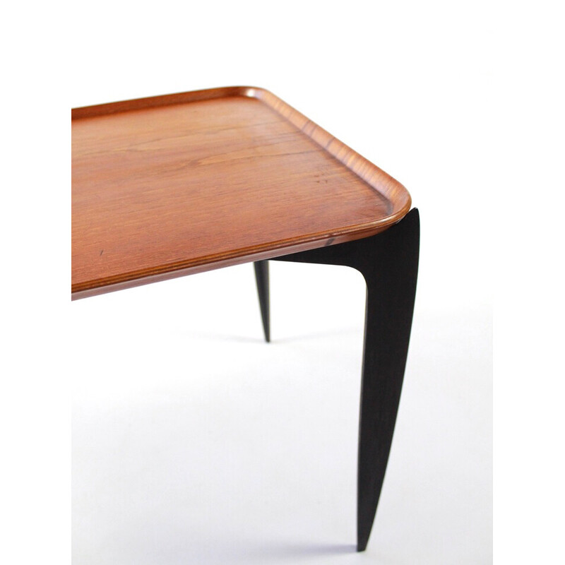 Vintage teak side tray table by Svend Åge Willumsen and Hans Engholm for Fritz Hansen, Denmark 1950s