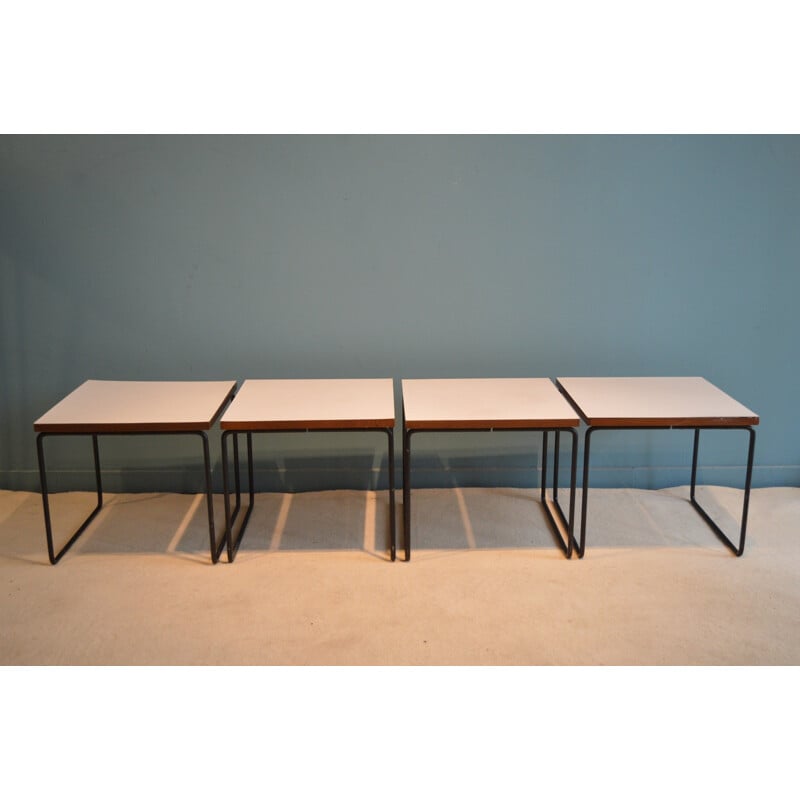 Pair of Volante tables by Pierre Guariche for Steiner - 1950s