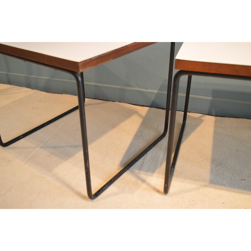 Pair of Volante tables by Pierre Guariche for Steiner - 1950s