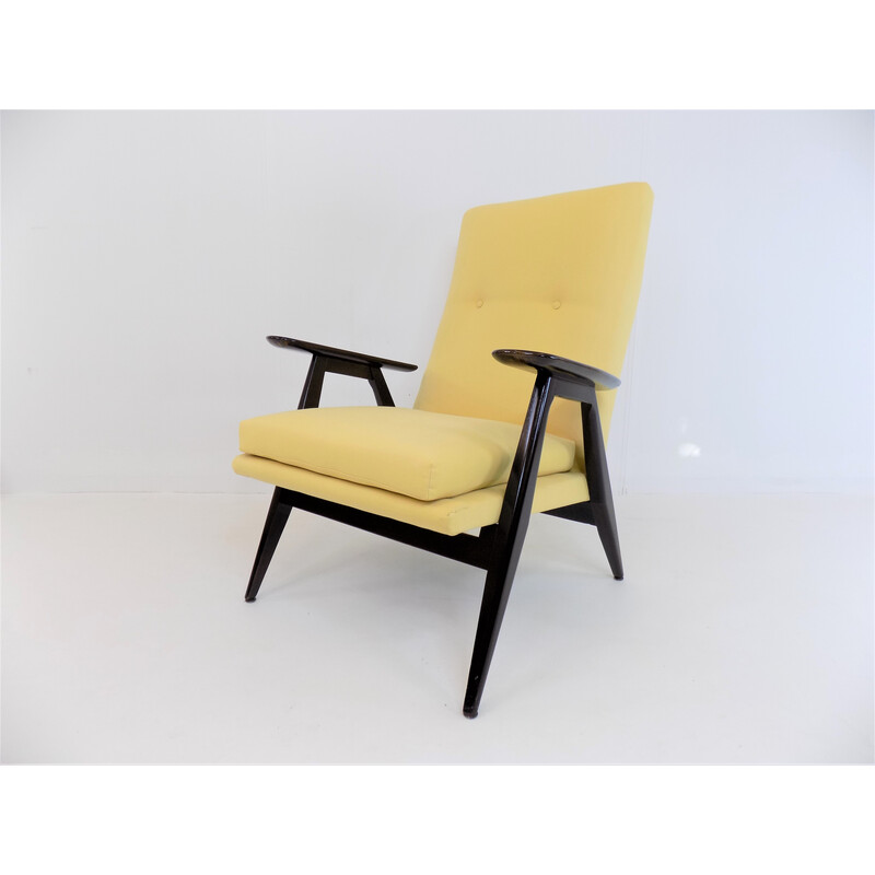 Pareja de sillones vintage con armazón de madera "Sk640" de Pierre Guariche para Steiner, Francia 1950