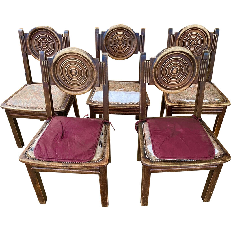 lot de 5 chaises vintage