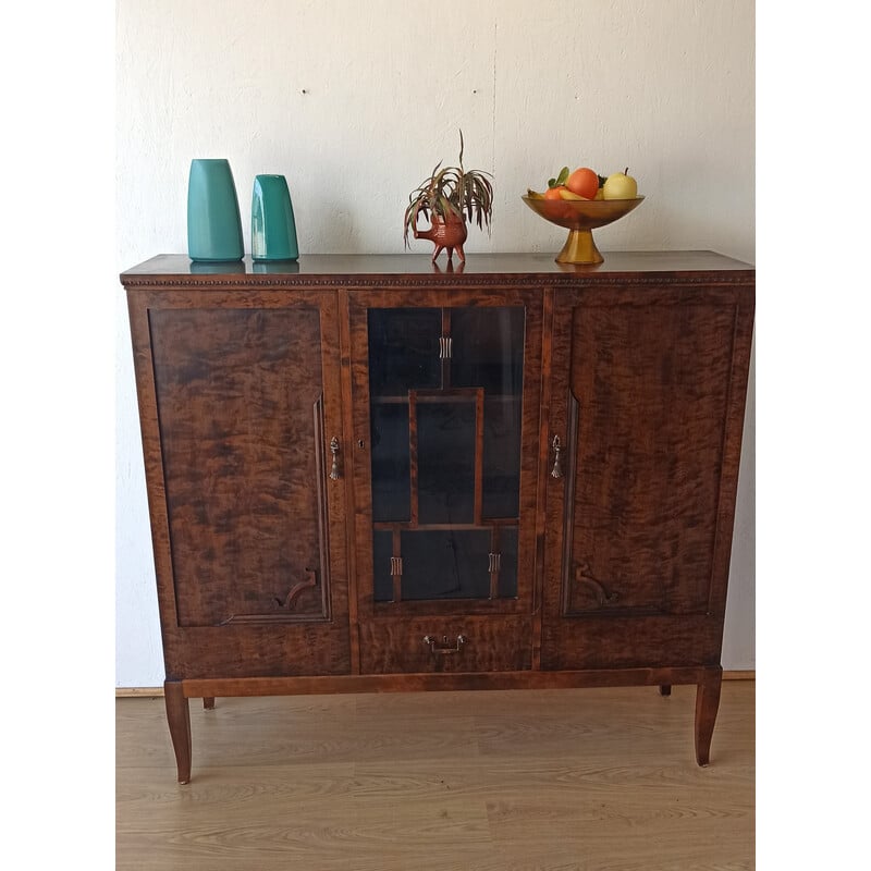 Vintage Swedish wooden highboard