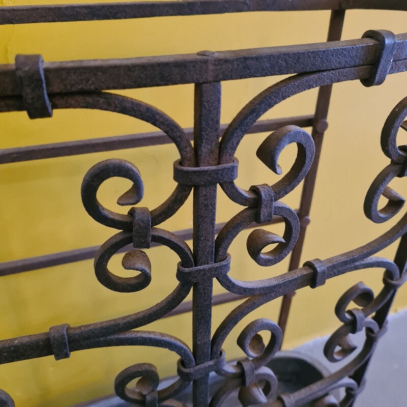 Vintage French wrought iron umbrella rack