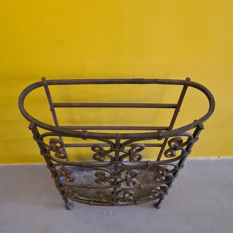 Vintage French wrought iron umbrella rack