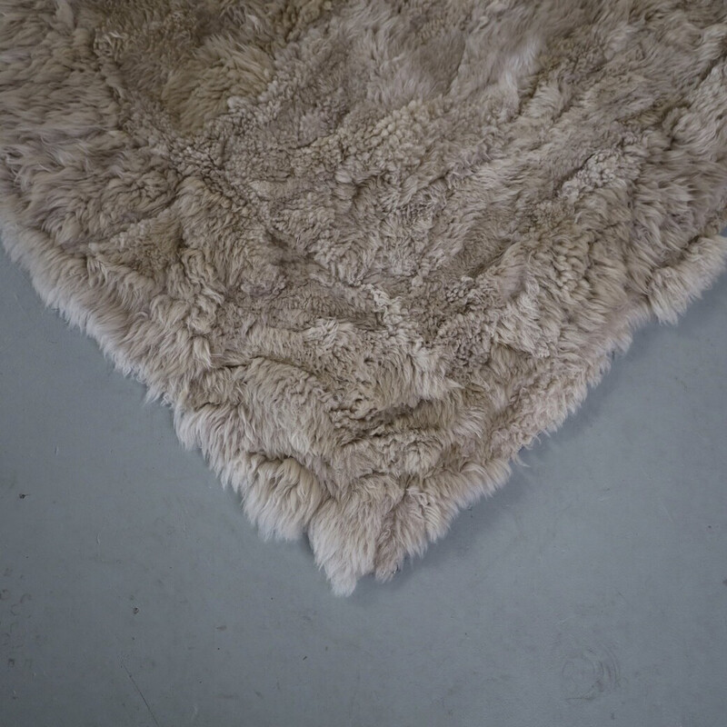 Vintage lambskin rug “Taiga” by Lambert, 1970s