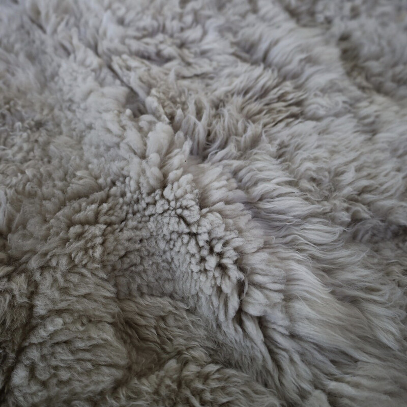 Vintage lambskin rug “Taiga” by Lambert, 1970s