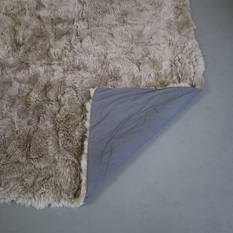 Vintage lambskin rug “Taiga” by Lambert, 1970s