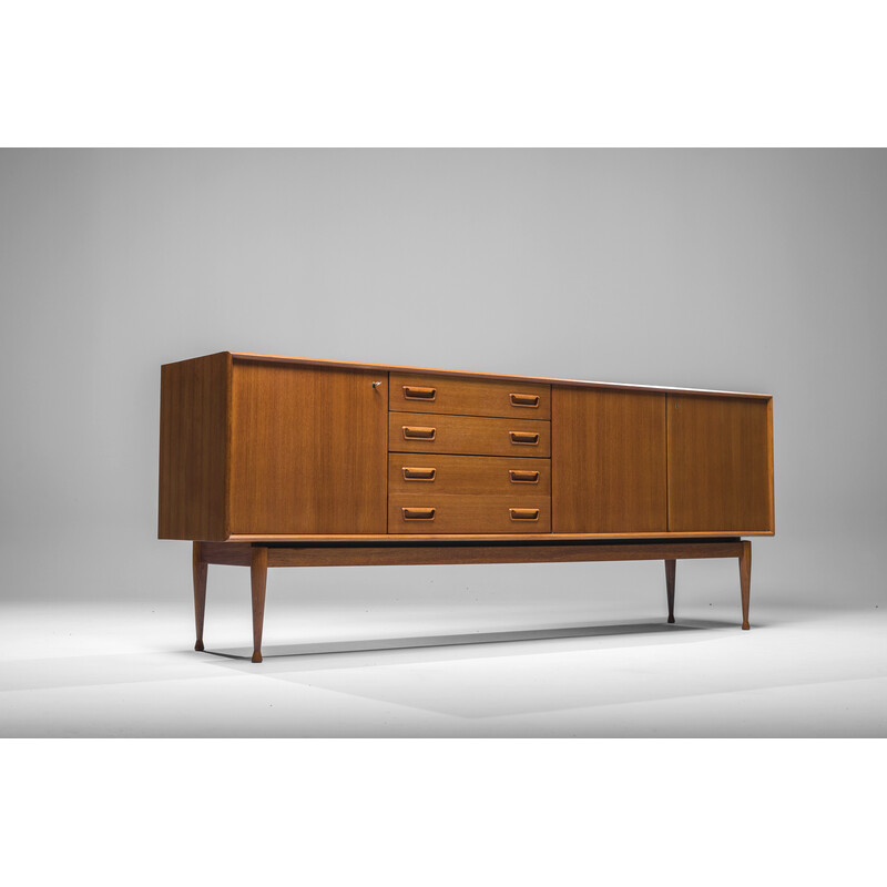 Danish vintage sideboard in teak by Gunnar Nielsen for Tibergaard, 1960s