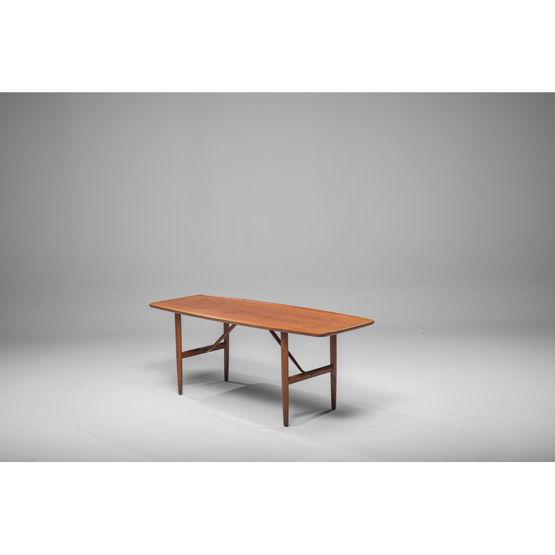 Mesa de centro vintage de teca de Finn Juhl, años 60