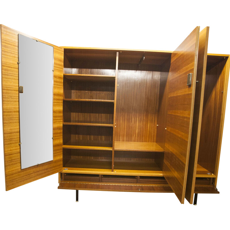 Vintage wooden cabinet by Gérard Guermonprez for Magnani, 1957