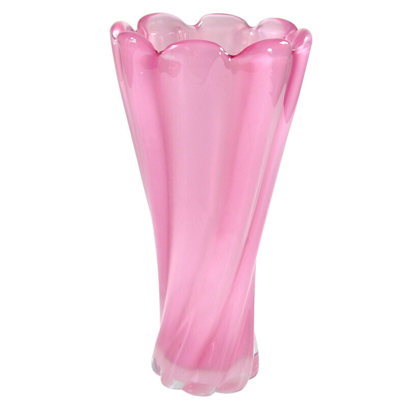 Vase vintage en Alabastro rose par Archimede Seguso pour Barovier et Toso, 1960