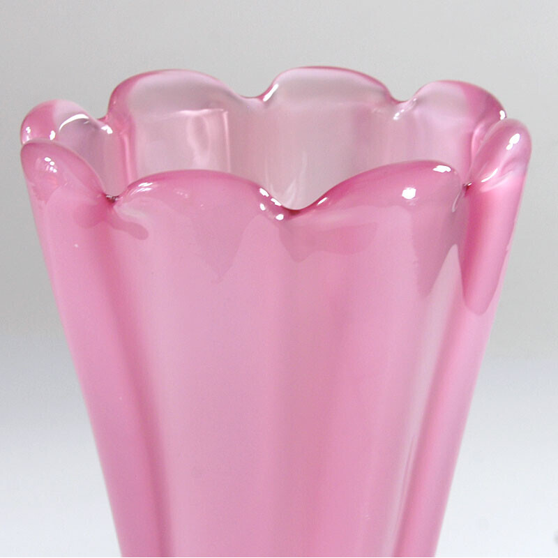 Vase vintage en Alabastro rose par Archimede Seguso pour Barovier et Toso, 1960