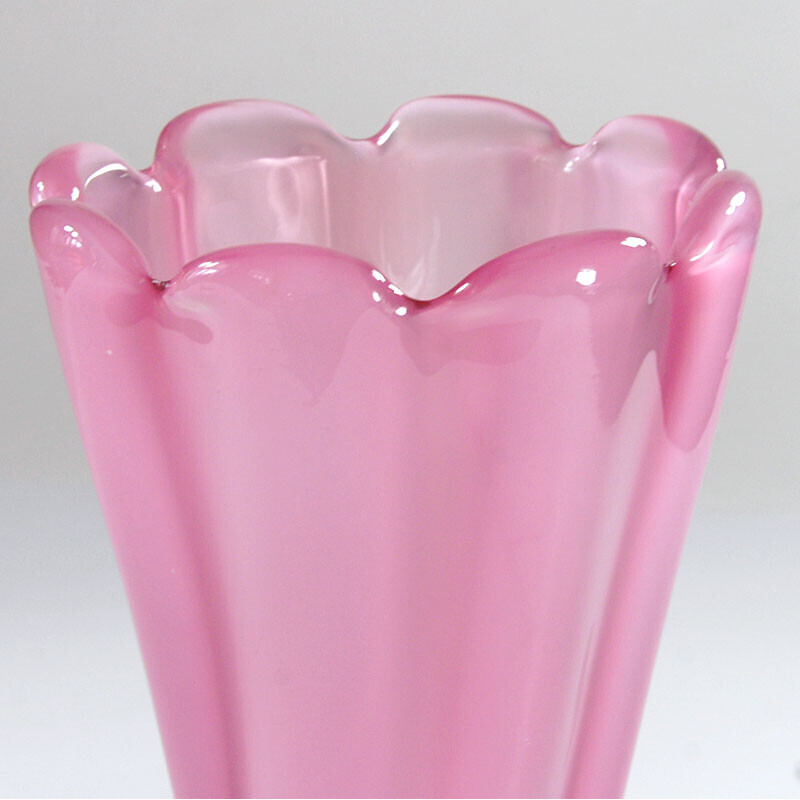 Vintage vaso Alabastro cor-de-rosa de Archimede Seguso para Barovier e Toso, década de 1960