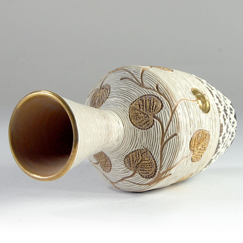 Italian vintage Sgraffito vase by Fratelli Fanciullacci, 1960s