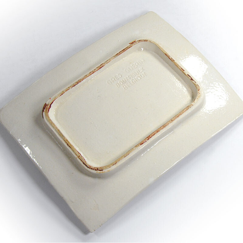 Vintage ashtray in ceramic from Guerin, Belgium 1930