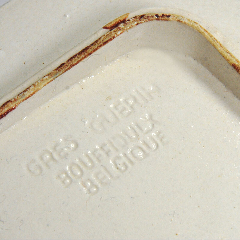 Vintage ashtray in ceramic from Guerin, Belgium 1930