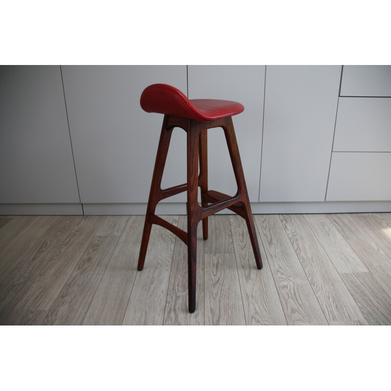 Mid century bar stool in rosewood by Erik Buch for Dyrlund - 1960s