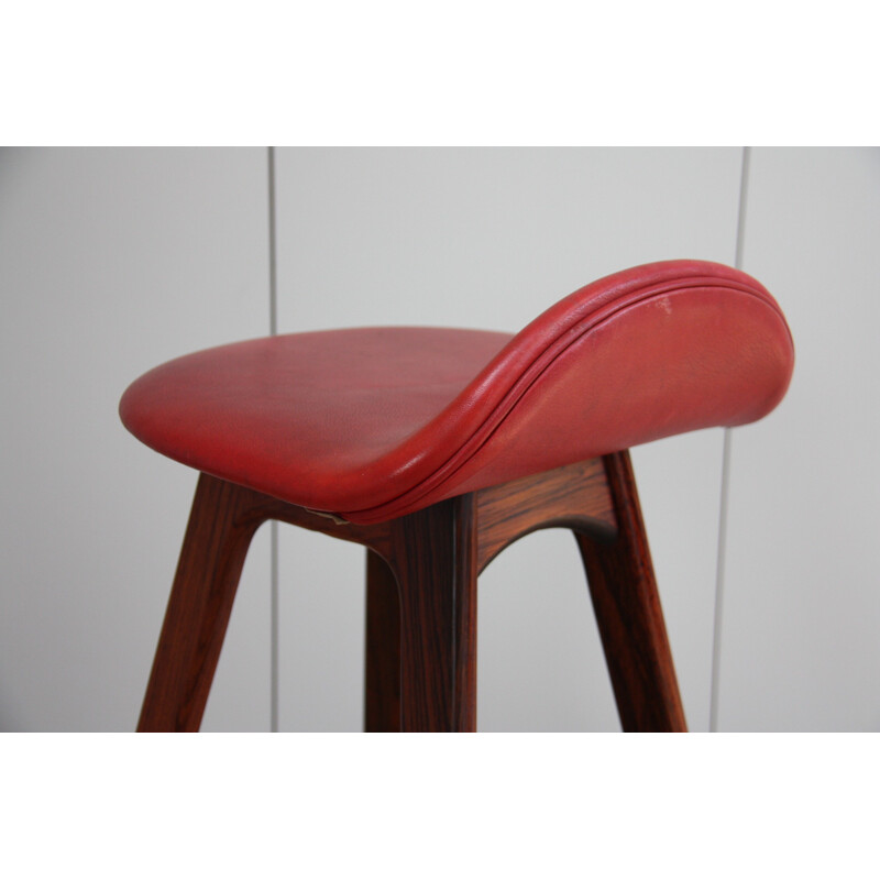 Mid century bar stool in rosewood by Erik Buch for Dyrlund - 1960s
