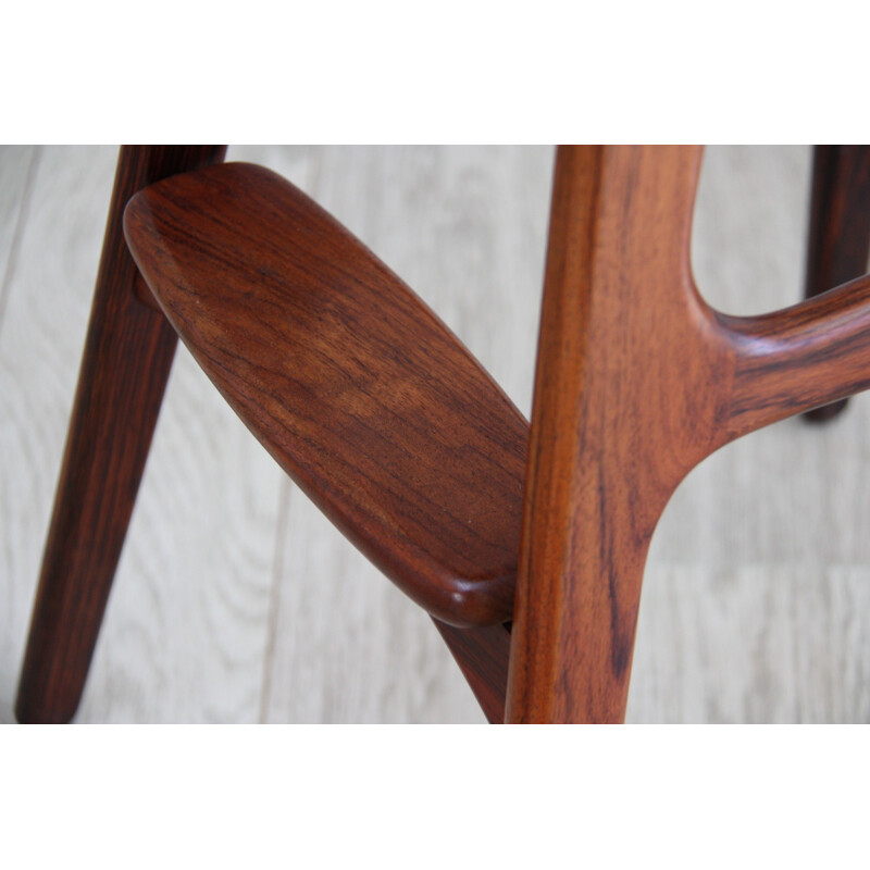 Mid century bar stool in rosewood by Erik Buch for Dyrlund - 1960s