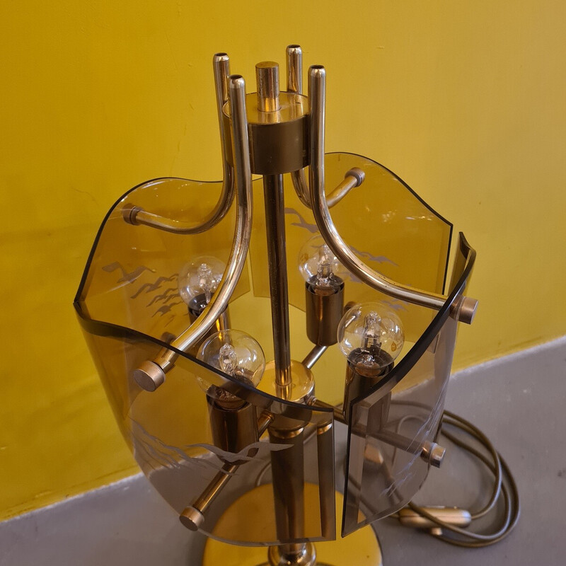 Italiaanse vintage tafellamp van Luigi Colani voor Sische