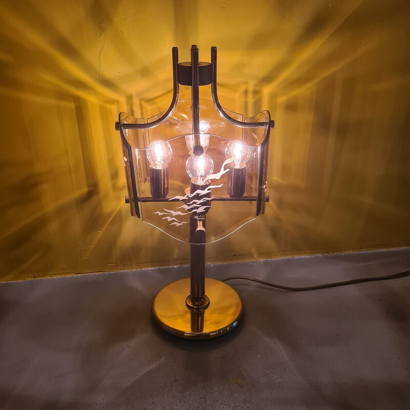 Italiaanse vintage tafellamp van Luigi Colani voor Sische