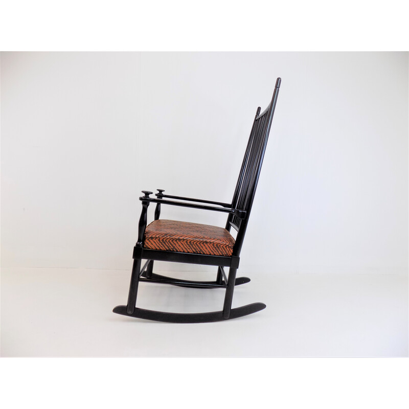 Vintage wooden frame rocking chair "Isabella" by Karl-Axel Adolfsson for Gemla, 1960