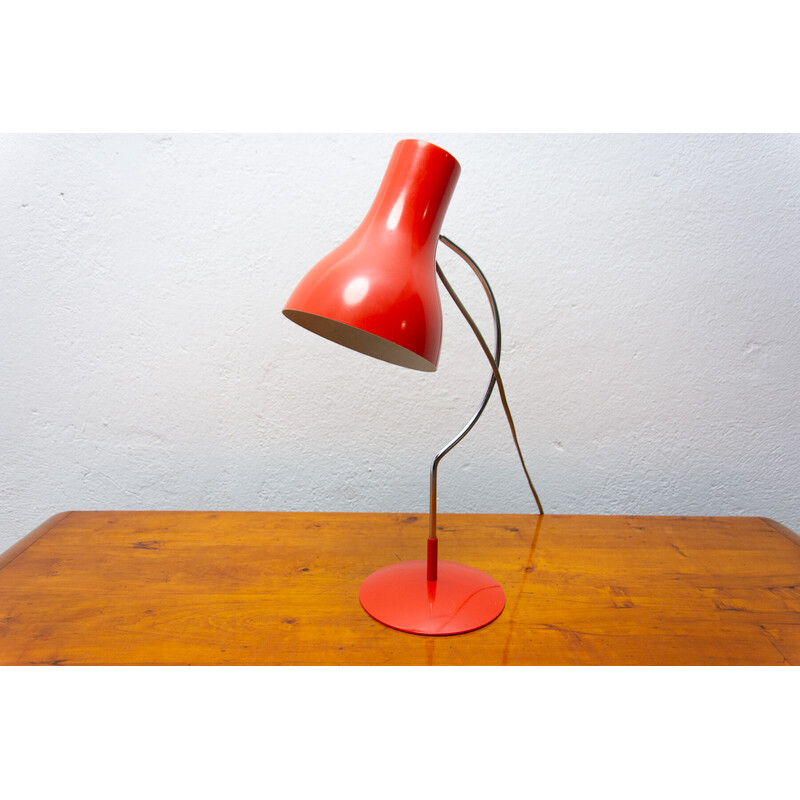 Vintage aluminum and plastic desk lamp by Josef Hurka for Napako, 1960