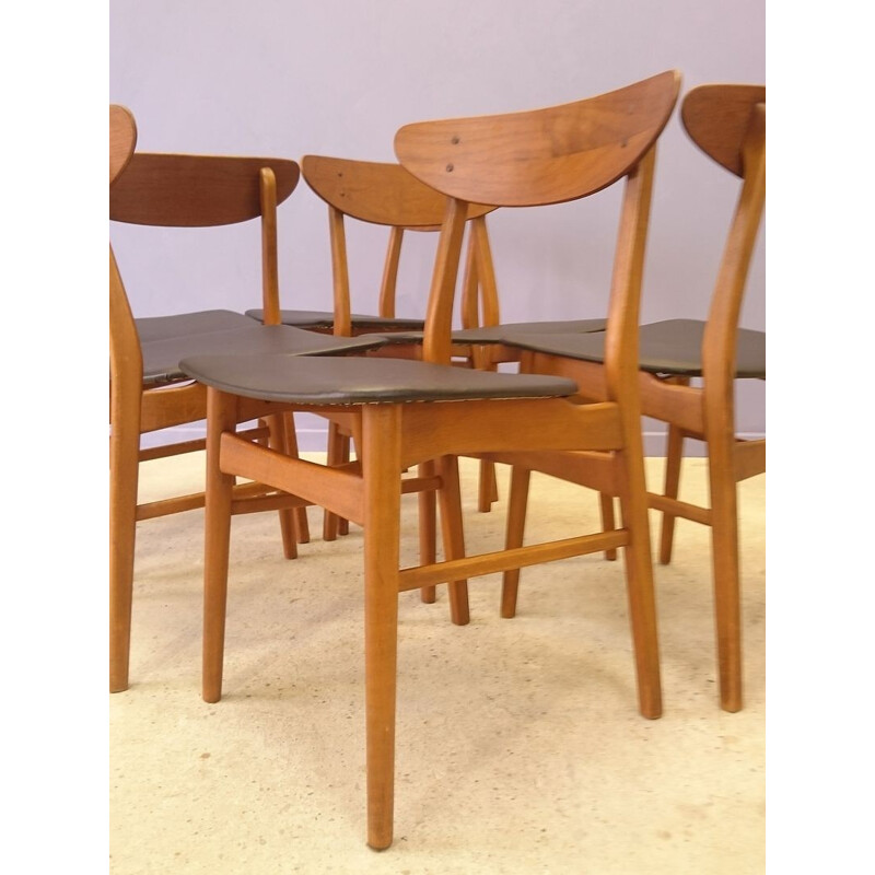 Set of 6 Scandinavian chairs Farstrup 210 - 1960s