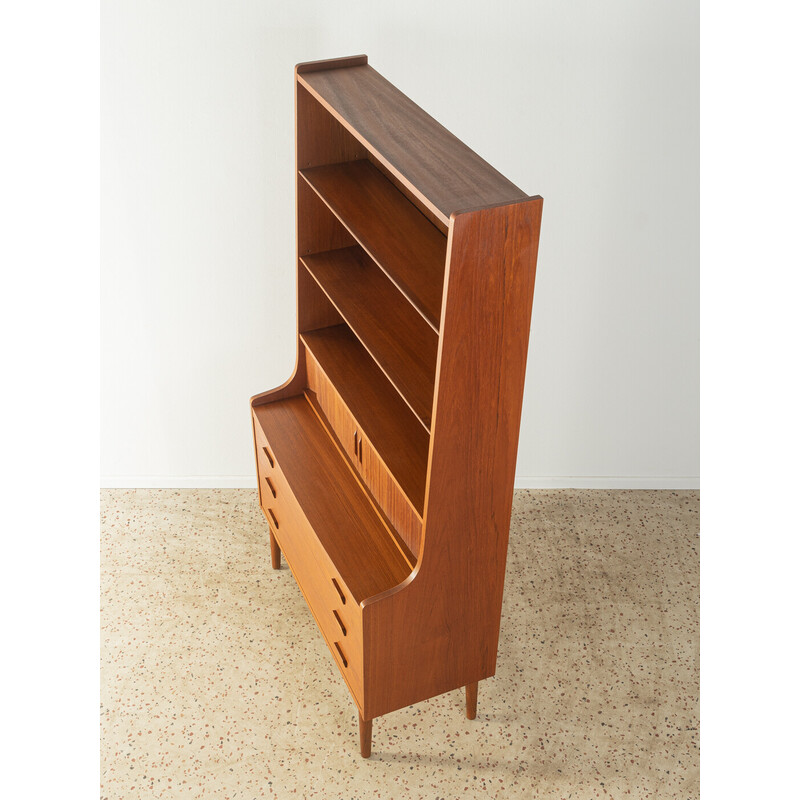 Vintage teak veneer desk por Johannes Sorth para Bornholm, Dinamarca 1960