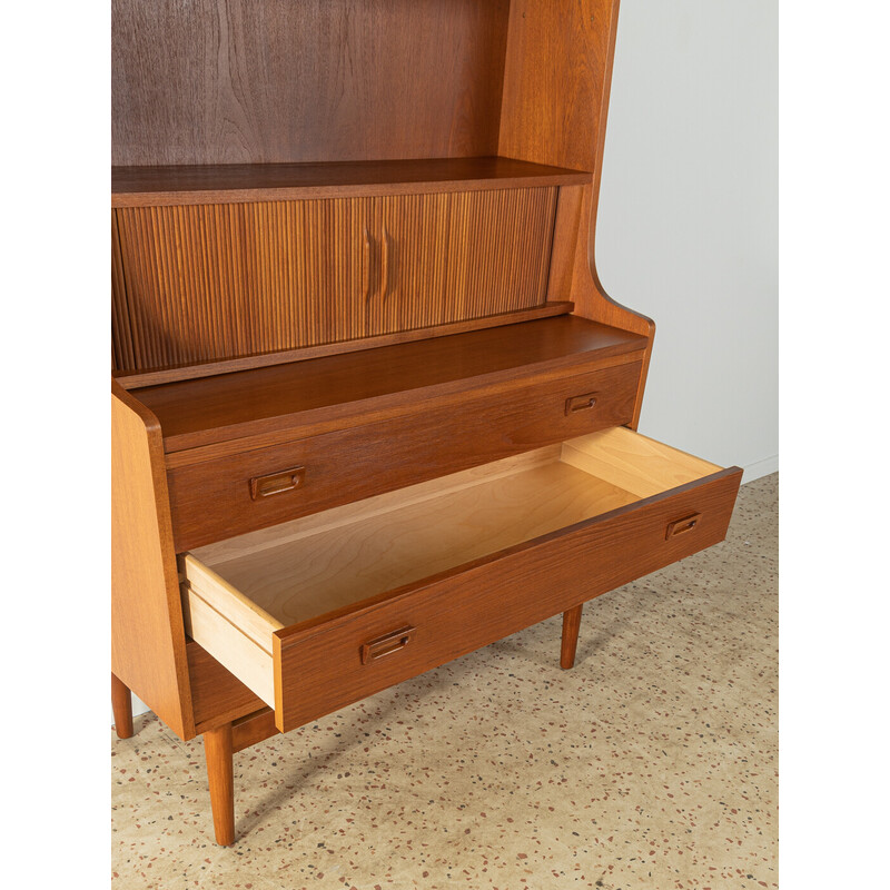 Vintage teak veneer desk por Johannes Sorth para Bornholm, Dinamarca 1960